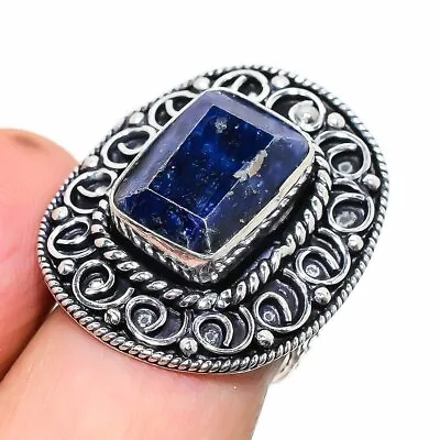 £9.26 • Buy Burmese Sapphire Gemstone 925 Sterling Silver Jewelry Ring Size 7