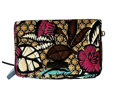 Vera Bradley All In One Nylon RFID Wristlet Wallet Clutch Canyon Road Floral • $16.99