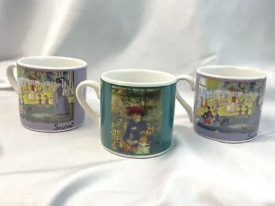 Expresso Cups Art Institute Of Chicago Set Of 3 Masterpiece Collection 2.5 In • $10