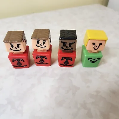 Mcdonalds Little People Vintage 70s -E2  Cube Block Set Of 4 - 3 Men & 1 Women • $22.99