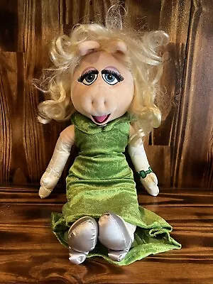 Muppets Most Wanted Miss Piggy 20” Plush Green Gown Dress Disney Store • $16.99