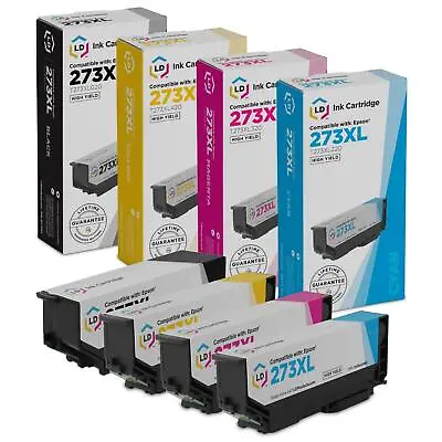 LD REMAN For Epson 273XL T273XL Set Of 4 HY Cartridges Black Cyan Magenta Yellow • $17.99