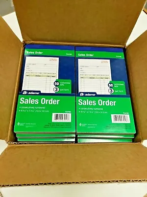 Adams Sales Order Book 3 Part Carbonless 4-3/16  X 7-3/16  10 Books (500 Sets) • $37.99