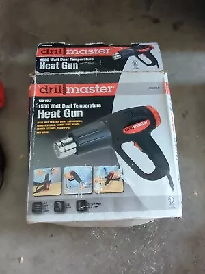 Drill Master 62546 - 1500 Watt Dual Temperature Heat Gun 572°/1112° Power Tools • $7