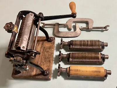 Antique Vitantonio Iron Hand Crank Pasta Machine W/ Attachments FOR DISPLAY WOW • $100