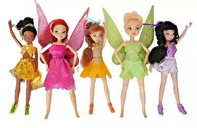 Disney Fairies Tinkerbell Dolls Vidia Fawn Iridessa Rosetta Flutter Wing • £39.50