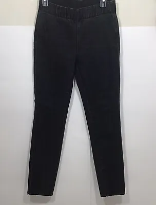 Miracle Body Pull On Jeans Womens Size 2 Tapered Black Denim Stretch Jegging • $14.95