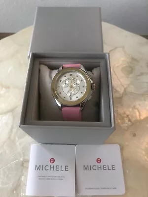 Michele Cape Pink 2 Toms SS / 18k Gold Plated Watch • $275