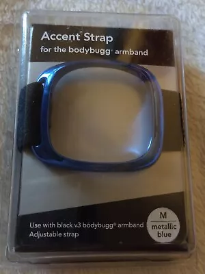 V3 Bodybugg BodyMedia Armband Accent Strap Metallic Blue Medium 12  New FAST SHI • $34.99