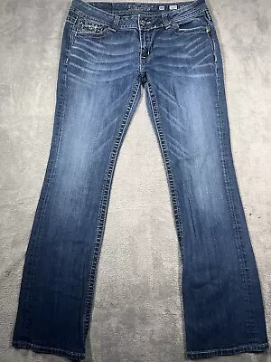 MISS ME  Womens Size 33 JP5124B10 Boot Cut JEWELED Flap Pocket Jeans • $29.99