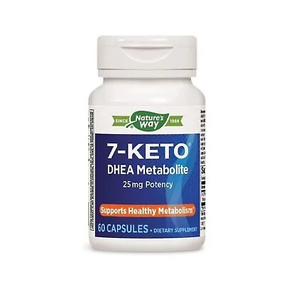 Nature's Way 7-KETO DHEA Metabolite 25 Mg Potency - 60 Capsules NEW SEALED • $21.99