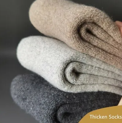 Men Wool Fleece Cushioned Thermal Socks Heavy Soft Thick Warm Boot Winter 5Pairs • $19.99