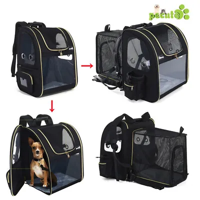 £38.99 • Buy Pecute Pet Carrier Backpack Expandable Portable Breathable Travel Bag Large 