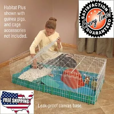 Midwest Homes Pets Large Interactive Guinea Pig Hamster Cage Habitat Plus Deluxe • $104.67