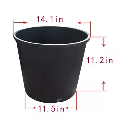 10X 7gallon Heavy Duty Premium Black Plastic Nursery Plant Container Garden Pot • $55.01