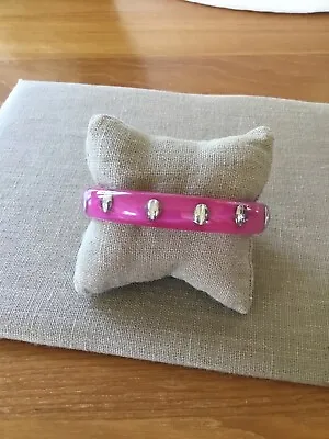 Vintage Marc By Marc Jacobs Pink And Silvertone Lucite Bangle Bracelet • $18