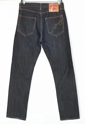 ED HARDY 2009 Jeans Men Size W33 L34 Regular Straight DZ3922 • £83.99