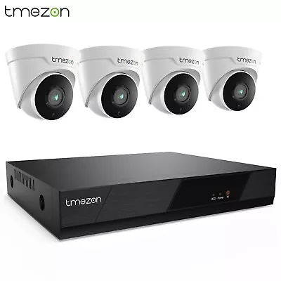 TMEZON 4CH DVR 1080P Security Camera System Dome Outdoor  Night Vision CCTV HD • $88.99