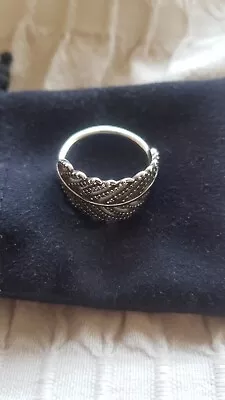 $45 • Buy Pandora Feather Ring Sz 56