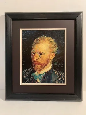 $40 • Buy Van Gogh Self Portrait Painting Color Lithograph Framed Matted