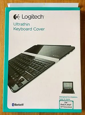 LOGITECH Ultrathin Keyboard Cover Apple IPad 3 Bluetooth Interface 172GA • $27.50