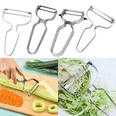 Vegetable Fruit Peeler Kitchen Tool Ergonomic Design Salad Slicer Wide Mouth • £6.13