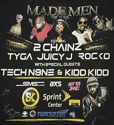 2 Chainz Made Men Tour T-shirt Techn9ne Tyga Juicy J X-Large • $25