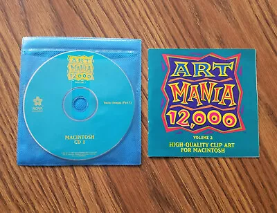 ART MANIA 12000 (Vol 2) * MAC High-Quality Vector & Raster * 2 CD Set ~ MINT! • $3.50