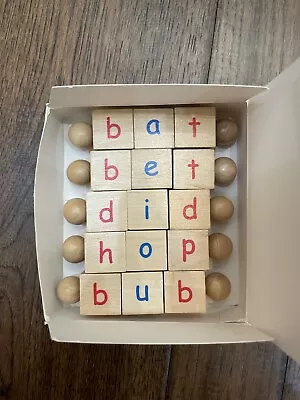 Montessori Alphabet Beginning Reader Letter Blocks Kindergarten Age 3-6 Years • $20