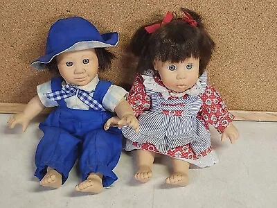 Lot Of 2 Gigo Gi-Go My Pals Bean Bag Kids 11  Expressive Face Doll Boy & Girl • $5