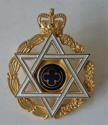 British Army Royal Chaplains' Department Jewish Chaplain Gilt & Enamel Cap Badge • £26.99