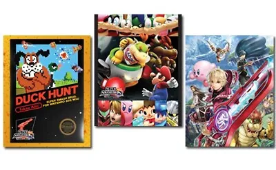 Club Nintendo Super Smash Bros. 3-Poster Set V2 - Duck Hunt Shulk Bowser Jr. • $80