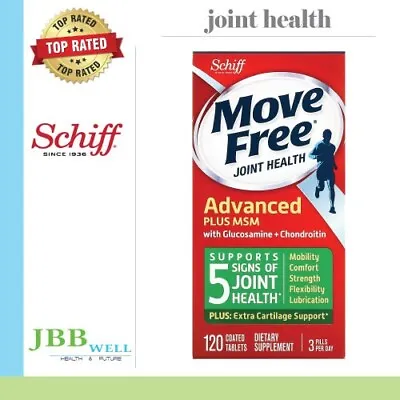 Schiff Move Free Advanced Joint Health Advanced  Plus MSM  120ct Exp 1/25 • $29.99