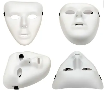 Pack Of 2 Paintable White Matte Mask Halloween Masquerade Party Ball • £4.95