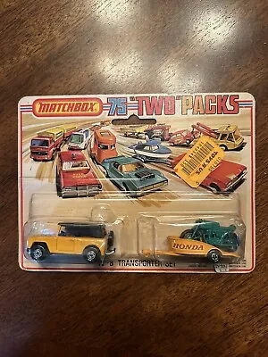 Field Car & Honda Motorcycle Matchbox 75 Superfast Two Packs TP-8 SEALED • $49.99