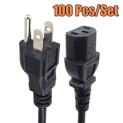 $81.69 • Buy 100pcs Power Supply Cord Cable Plug For Microsoft Xbox 360 Brick Charger Adapter