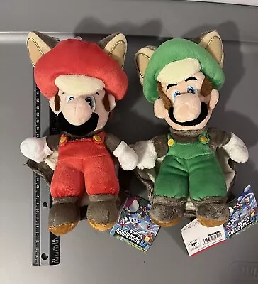 SANEI New Super Mario Bros U Squirrel MARIO & LUIGI Plush Set NINTENDO Japan NEW • $59