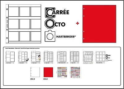 Carat Coin Sheets K9R 0 11/32x1 31/32in Red Zwl For Octo Carree Capsules - 1 X • $2.09