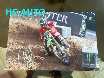 CHAD REED SIGNED 12x18 ACTION PHOTO- COA - SUPERCROSS- ELI TOMAC  COOPER WEBB • $43.50