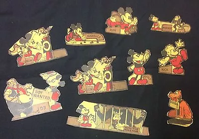 1930's Post Toasties Cereal Box Walt Disney Mickey Mouse  Lot Of 10 Cut Outs WDE • $74.50