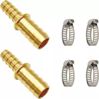 Brass Hose Barb Reducer 2 Pcs Lionmax Hose Barb Fittings Adapter 3/8'' To 1/2' • $14.68