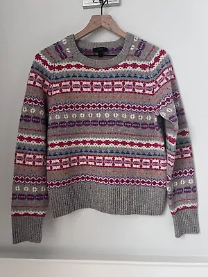 J. Crew Fair Isle Wool Sweater Colorful Women's Size Medium. • $29