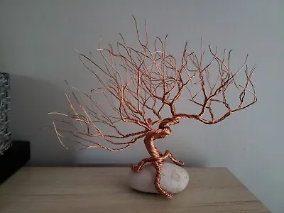 Copper Wire Tree Of Life Sculpture Jewelry Holder  • $65