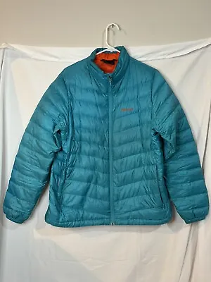 Marmot Women's Puffer Jacket - 700 Down Fill - Blue Sea / Turquoise - Size XL • $29