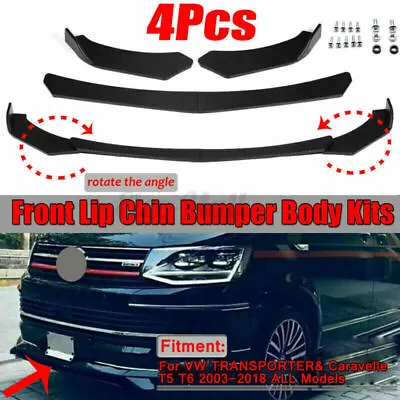 4X Front Bumper Lip Splitter Spoiler Body Kit For Mitsubishi Lancer CJ CY CF CE • $43.95