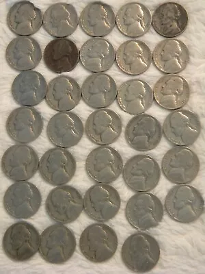 34 Jefferson Nickels 1939-1948 • $10