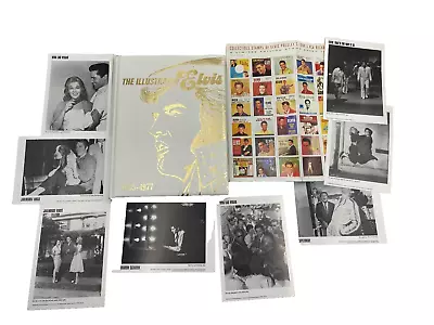 Elvis Lot- Collectible Stamps THE ILLUSTRATED ELVIS 1935-1977 PADDED HARDCOVER • $50