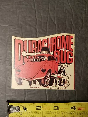 Durachrome Bug Vw Volkswagen Vintage Automotive Drag Racing Decal / Sticker • $40