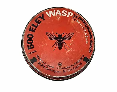 Vintage Tin Of Eley Wasp Diablo Air Rifle Pellets .177 Calibre With Few Pellets • £10