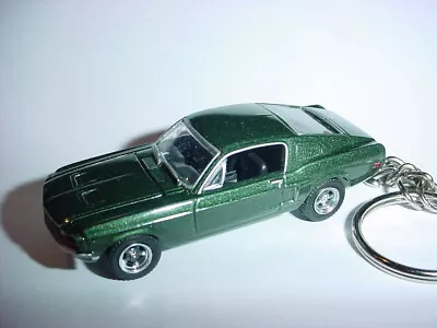 HOT 3D 1968 FORD MUSTANG GT BULLITT CUSTOM KEYCHAIN Key Keyring 1/64 Greenlight • $23.20